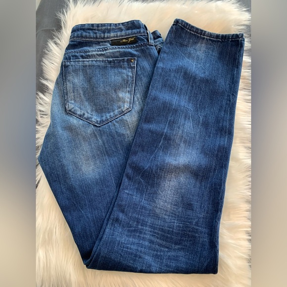 Mavi Gold Blue Straight Leg Jeans with Classic Fading - Picture 1 of 7